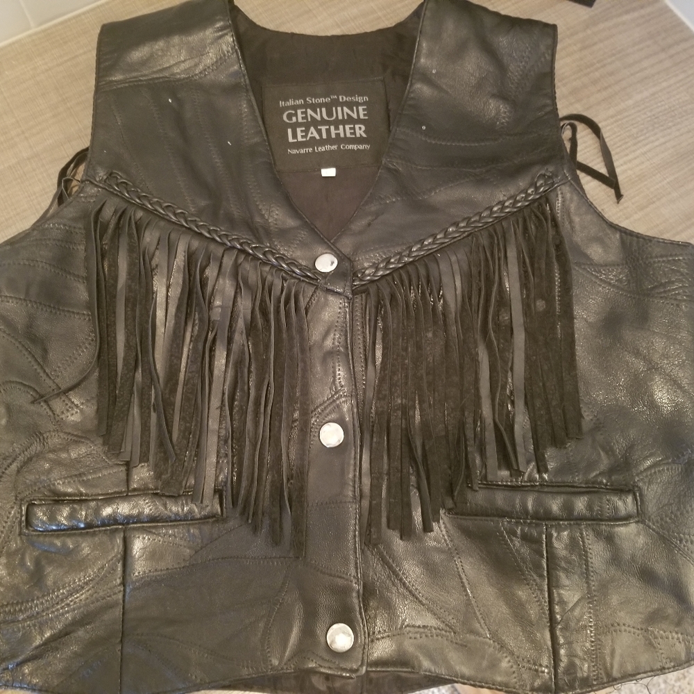 Genuine leather vest